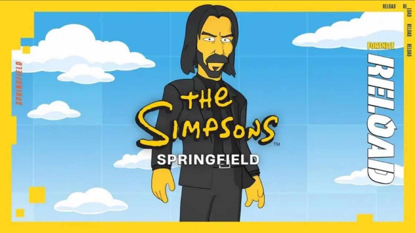 John Wick as a Simpson's character in Fortnite